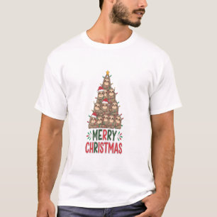 Merry Christmas Sloth Tree T-Shirt