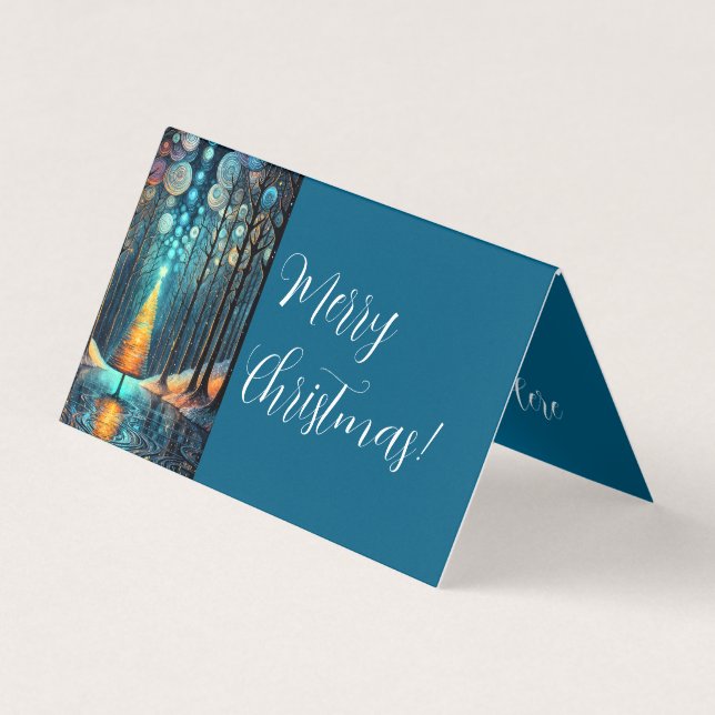 Merry Christmas Small Business Support Thank You Business Card (Front)