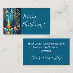 Merry Christmas Small Business Support Thank You Business Card