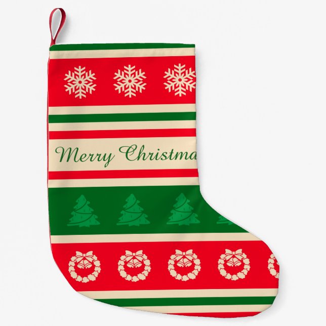 Merry Christmas Small Christmas Stocking (Front)