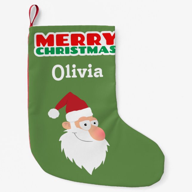Merry Christmas Small Christmas Stocking (Front)