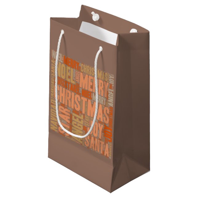 Merry Christmas Small Gift Bag (Front Angled)