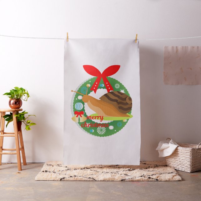 merry christmas snail fabric (In Situ)
