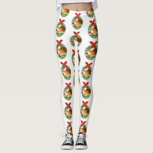 merry christmas snail leggings