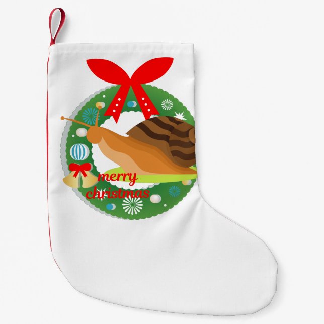 merry christmas snail stocking (Front)