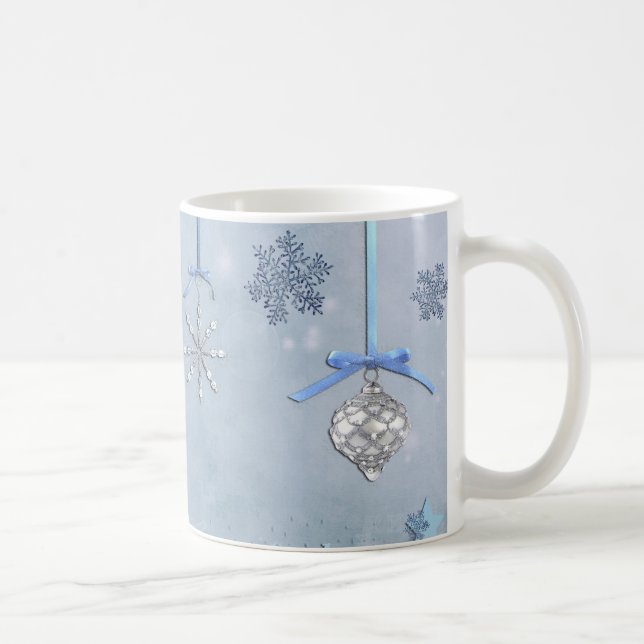 Merry Christmas Snow Fall Forest  Coffee Mug (Right)