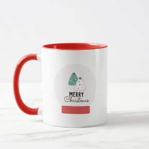 Merry Christmas Snow Globe Cookie Mug