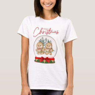Merry Christmas Snow Globe Gingerbread Cookies T-Shirt