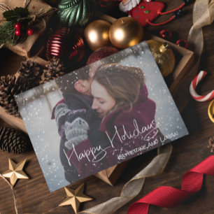 Merry Christmas Snow Overlay Frame Photo template