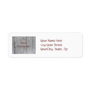 Merry Christmas Snow Storm Coordinating Items Return Address Label