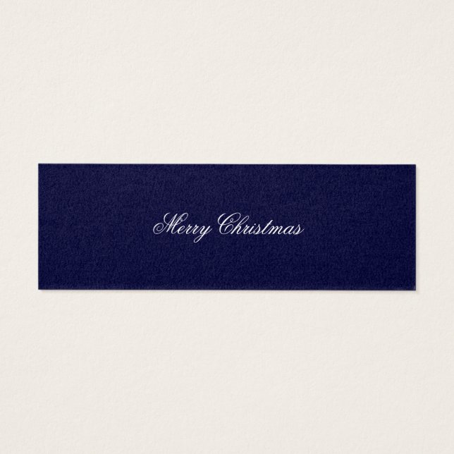 Merry Christmas Snow Trees Bookmark Card (Back)