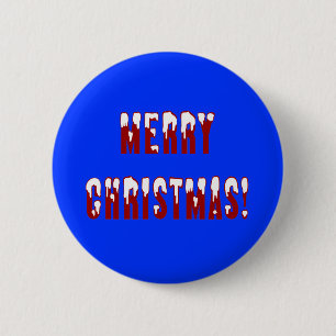Merry Christmas Snowcap Fonts 6 Cm Round Badge