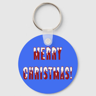 Merry Christmas Snowcap Fonts Key Ring