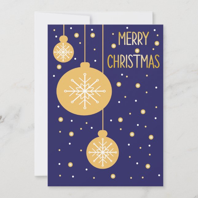 Merry Christmas snowfake ornament card (Front)