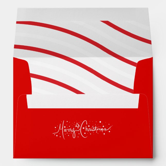 Merry Christmas Snowflake Doodles Envelope (Back (Bottom))