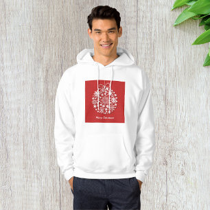 Merry Christmas Snowflake Mens Hoodie