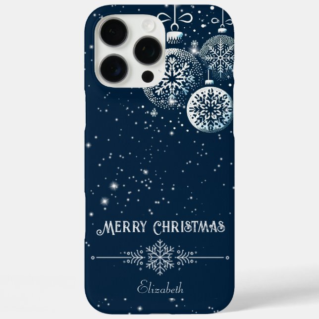 Merry Christmas Snowflake Ornaments Case-Mate iPhone Case (Back)