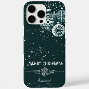 Merry Christmas Snowflake Ornaments iPhone 16 Pro Max Case