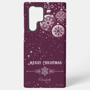 Merry Christmas Snowflake Ornaments Samsung Galaxy Case