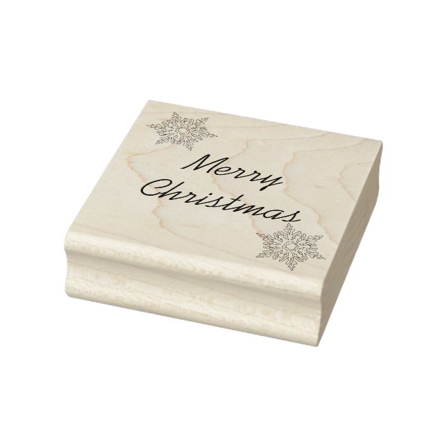 Merry Christmas Snowflake Rubber Stamp (Stamp)