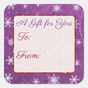 Merry Christmas Snowflake To and From Stickers