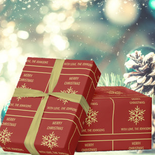 Merry Christmas Snowflake Wrapping Paper