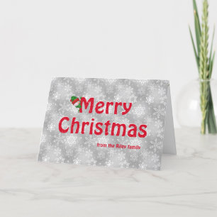 Merry Christmas snowflakes Card
