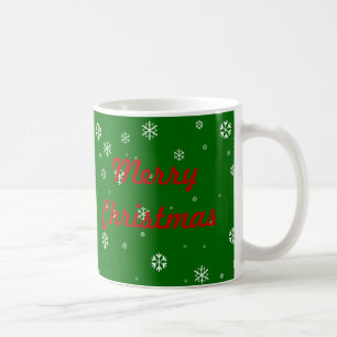 Merry Christmas Snowflakes Coffee Mug