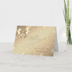 Merry Christmas  Snowflakes ,Corporate Greeting Holiday Card