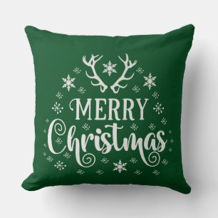 Merry Christmas Snowflakes, Happy New Year Cushion