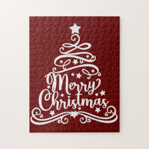 Merry Christmas Snowflakes, Happy New Year Jigsaw Puzzle