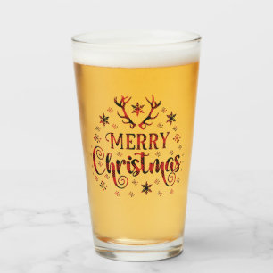 Merry Christmas Snowflakes, Happy New Year Merry C Glass