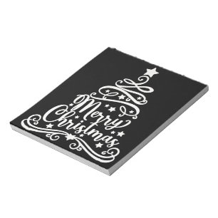 Merry Christmas Snowflakes, Happy New Year Notepad