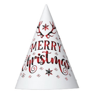 Merry Christmas Snowflakes, Happy New Year Party Hat