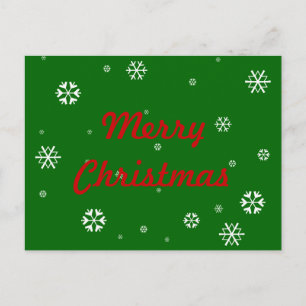 Merry Christmas Snowflakes Holiday Postcard