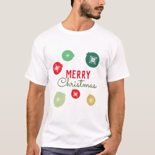 Merry Christmas Snowflakes Ornament T-Shirt