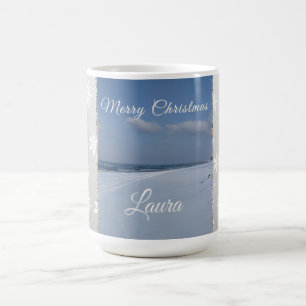 Merry Christmas Snowflakes Personalised Mug