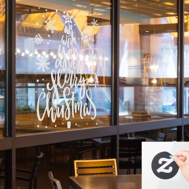 Merry Christmas Snowflakes  restaurant (Restaurant Window)