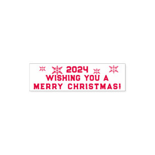 Merry Christmas Snowflakes Self-inking Stamp