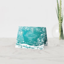 Merry Christmas Snowflakes Tree Flowers & Stars 