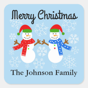 Merry Christmas Snowman #3 Stickers