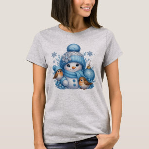 Merry Christmas snowman, Bird tshirt