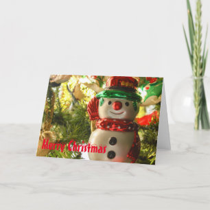 Merry Christmas Snowman Card