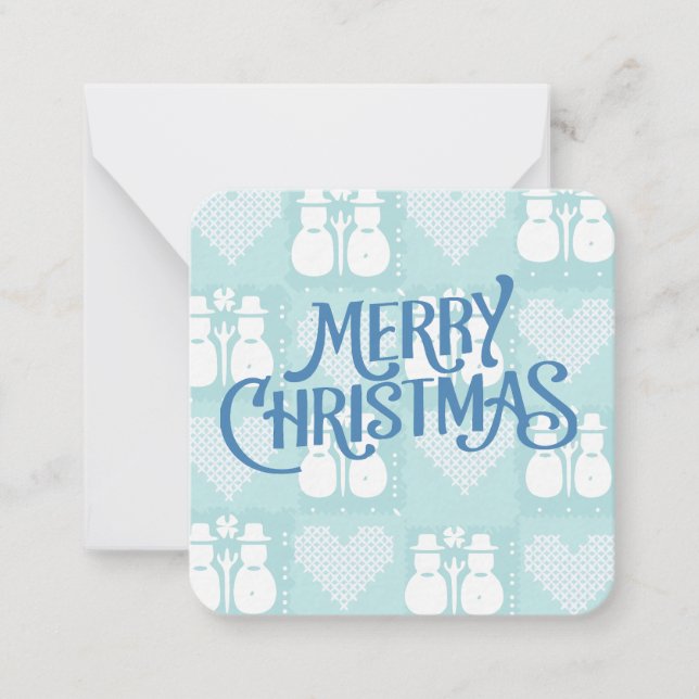 Merry Christmas Snowman  Card (Front)