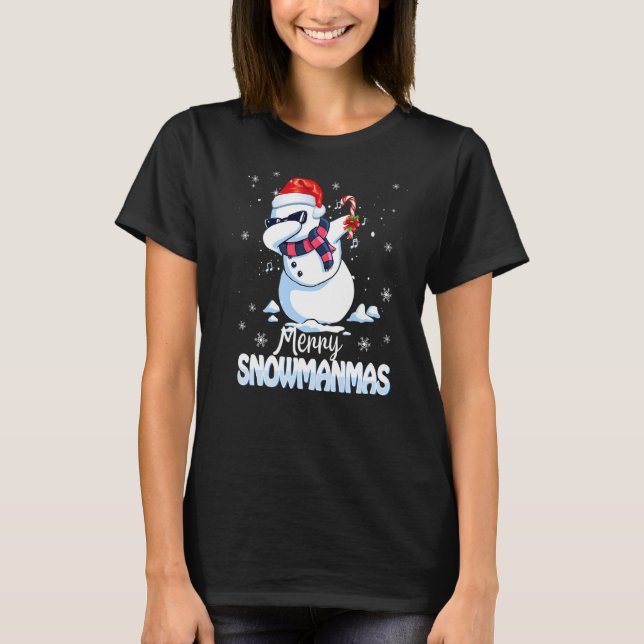 Merry Christmas Snowman  Christmas Women Men Xmas  T-Shirt (Front)