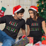 Merry Christmas Snowman Font Dark T-Shirt<br><div class="desc">Merry Christmas Snowman Font Typography Green Red on the product. The customised image looks festive on any item.</div>