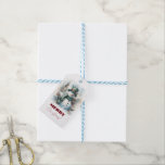 Merry Christmas Snowman Gift Tags<br><div class="desc">A beautiful Christmas gift tag to put on your gifts to friends or family,  of a snowy winter home with a big snowman in front</div>