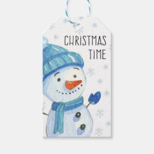 Merry Christmas Snowman Gift Tags