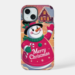 Merry Christmas Snowman iPhone / iPad case