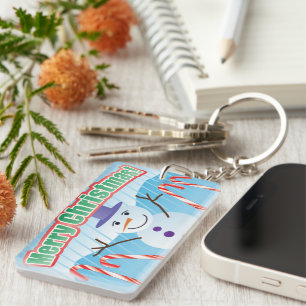 MERRY CHRISTMAS SNOWMAN KEY RING